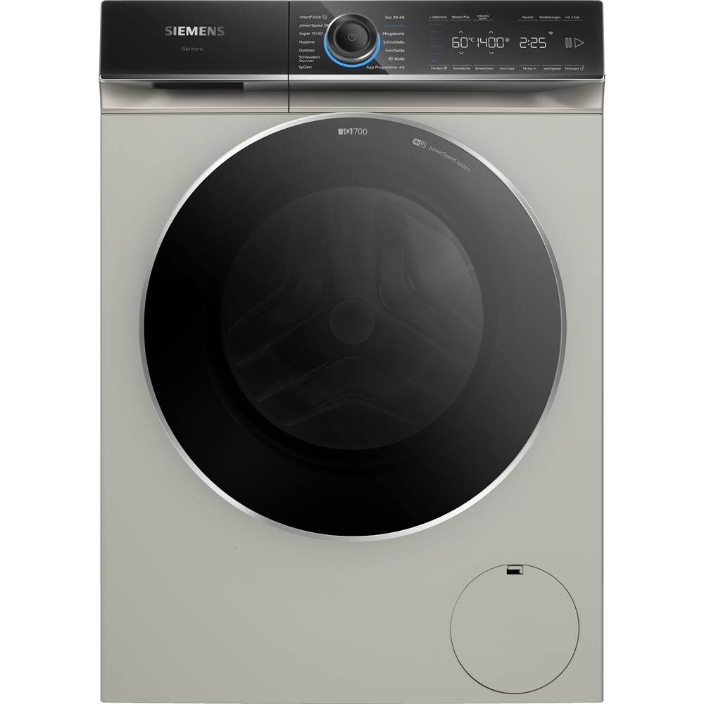 WG44B20X40 iQ700, Waschmaschine, Frontlader, 9 kg, 1400 U/min., Silber-inox